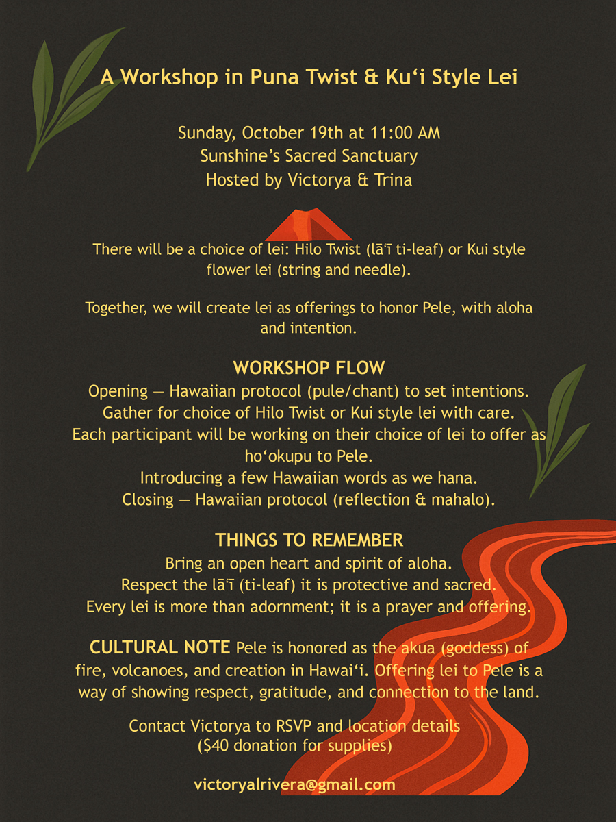 Twist & Ku’i Style Lei Workshop